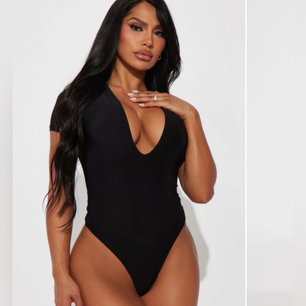 Fashion Nova Black Women's Bodysuit 3x New